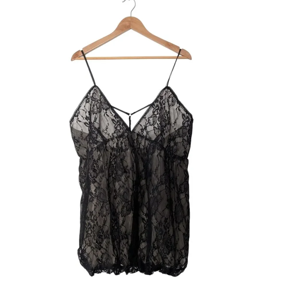 NWT Anthropologie Black Lace Bubble Dress Slip - Picture 4 of 11